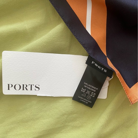 Ports 100% silk scarf - Picture 2 of 4